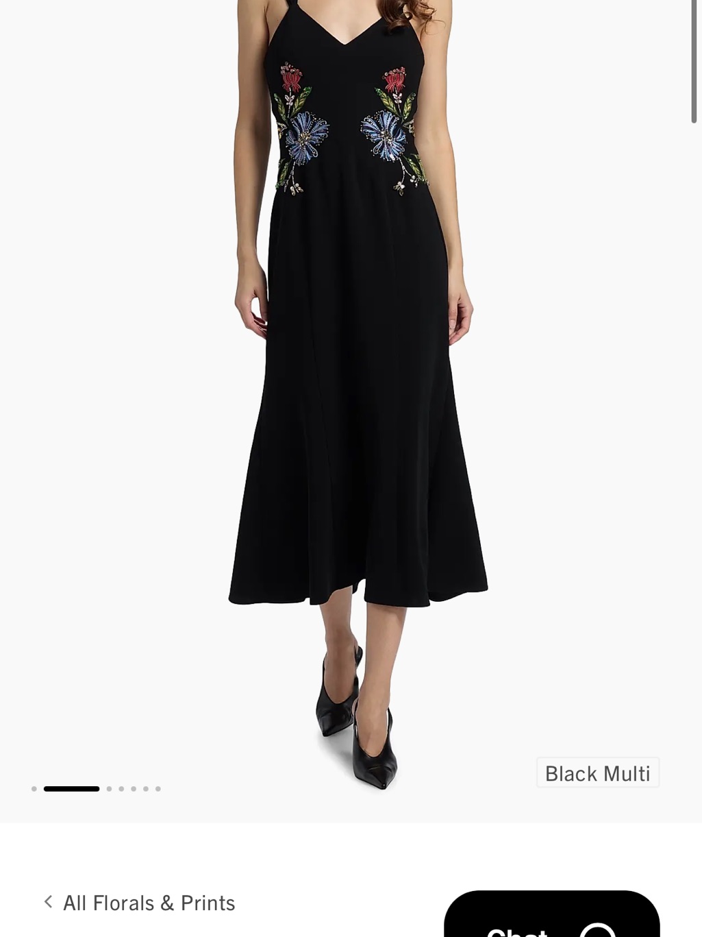 Cinq A Sept Andre Embroidered Midi Dress With Multicolor Floral Embroidery